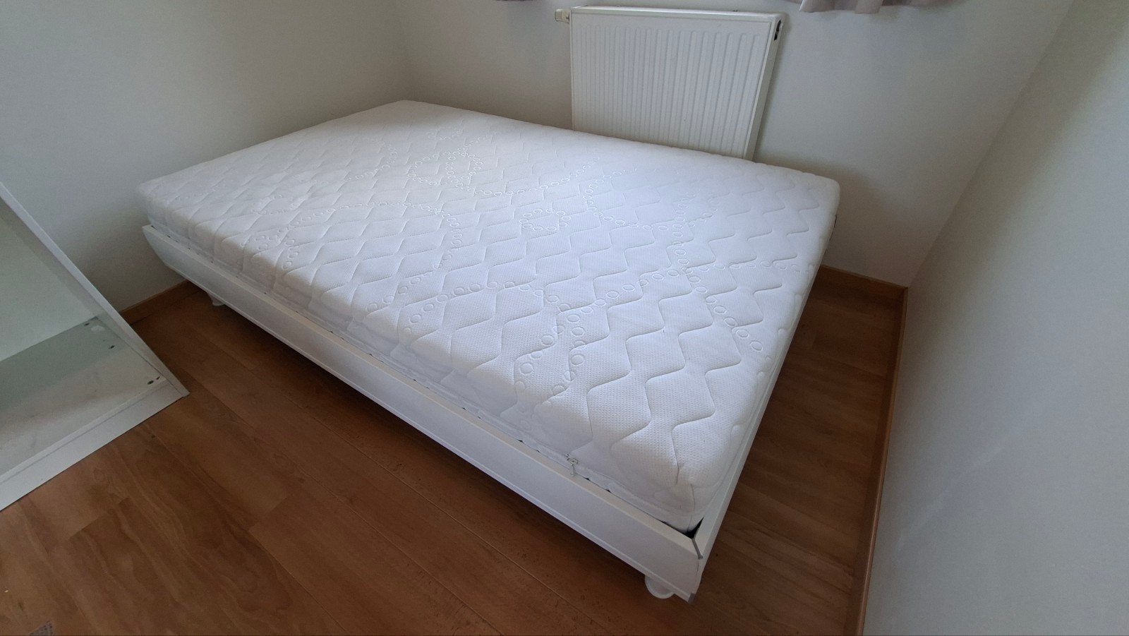 compleet bed wit 120  200 twijfelaar, Ophalen, Gebruikt, Wit, Twijfelaar