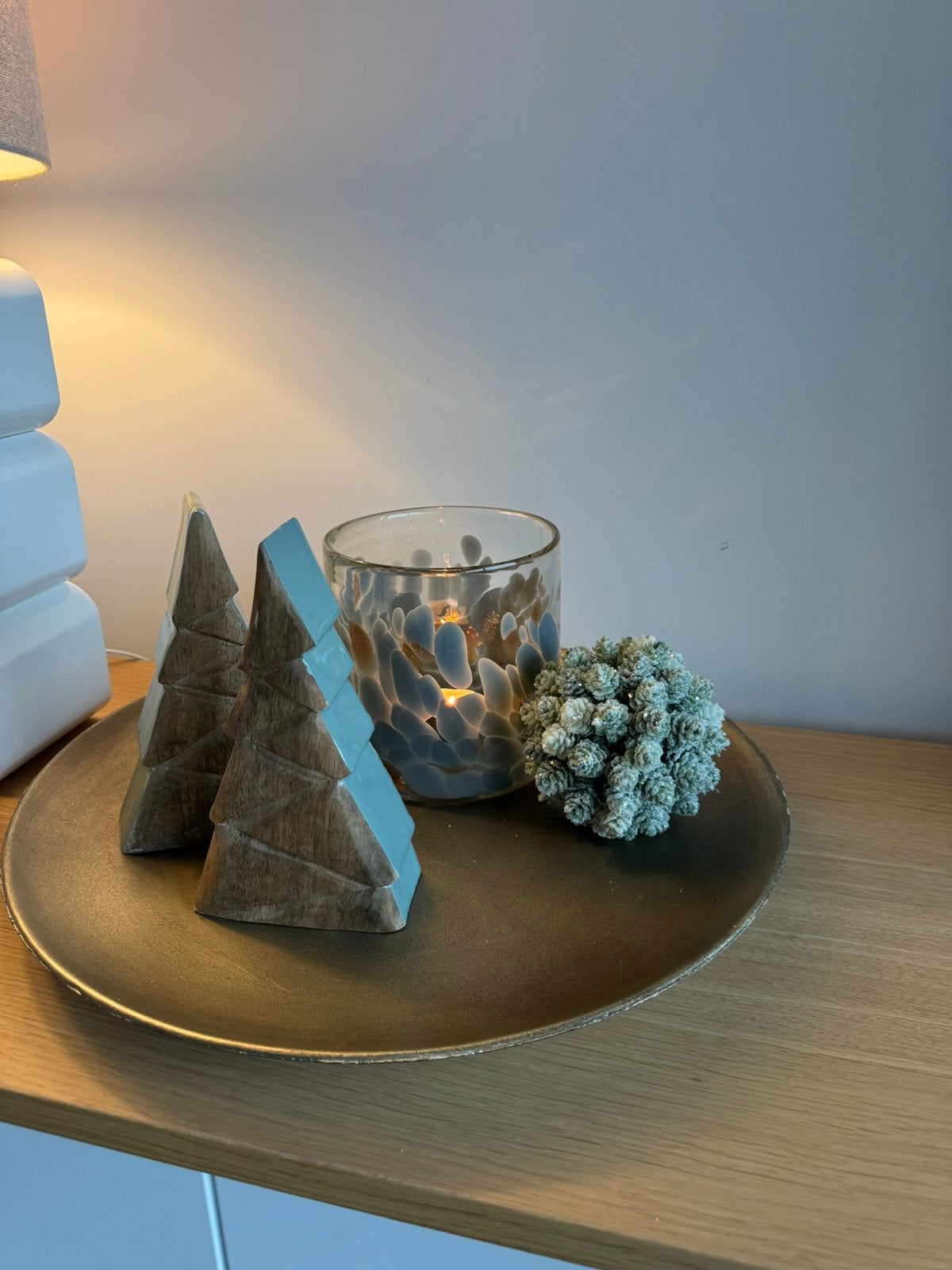 Groen gouden decoratie plateau, àlles inclusief, Huis en Inrichting, Ophalen, Zo goed als nieuw