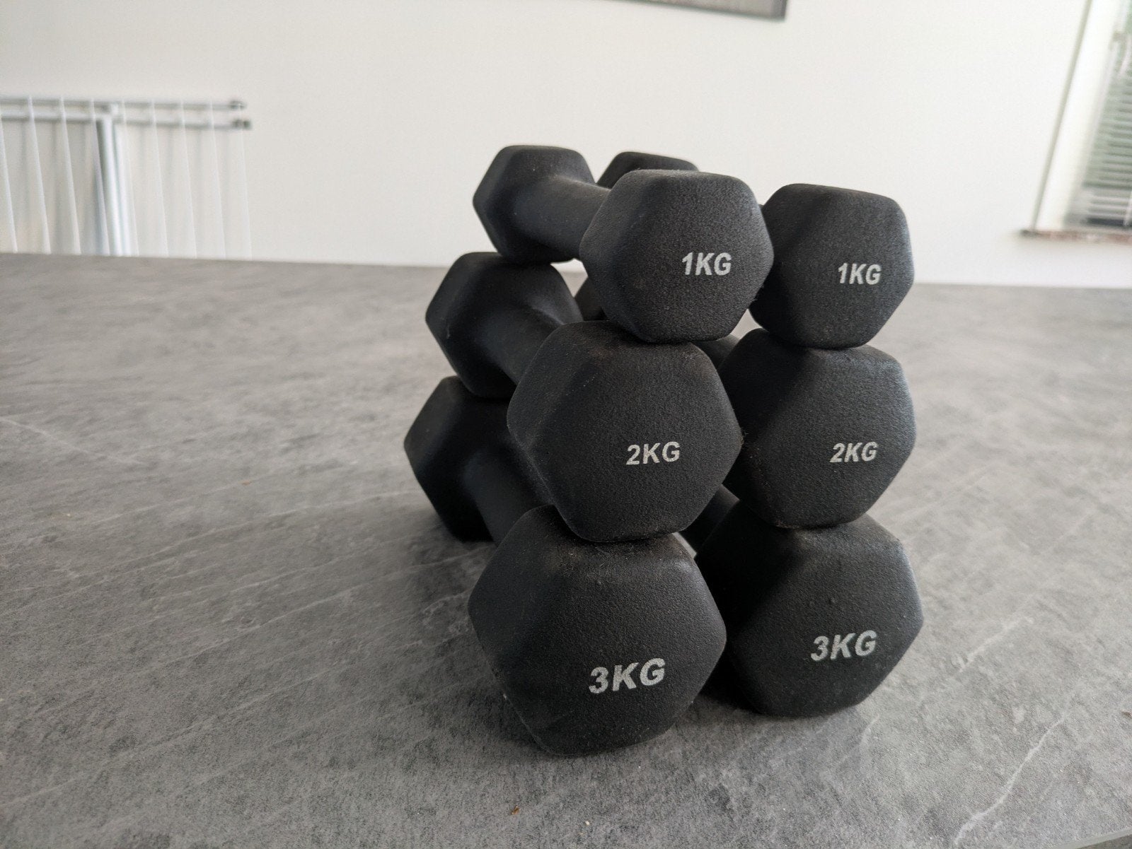 Sets d'haltères 1-2-3 kg, Enlèvement ou Envoi, Utilisé