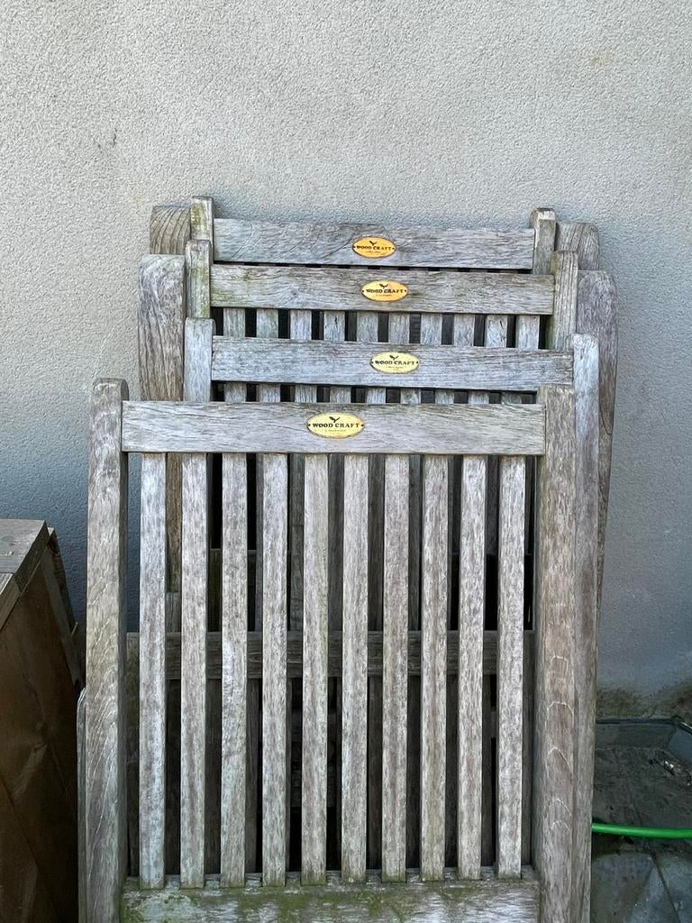 Houten klapstoelen woodcraft, Doe-het-zelf en Bouw, Steigers, Ophalen, Gebruikt, Rolsteiger of Kamersteiger, Minder dan 2 meter