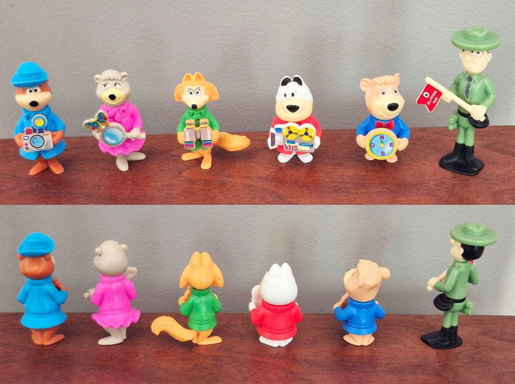 Yogi Bear 1995 série complète Visite le parc K96, Collections, Enlèvement ou Envoi, Utilisé, Figurines