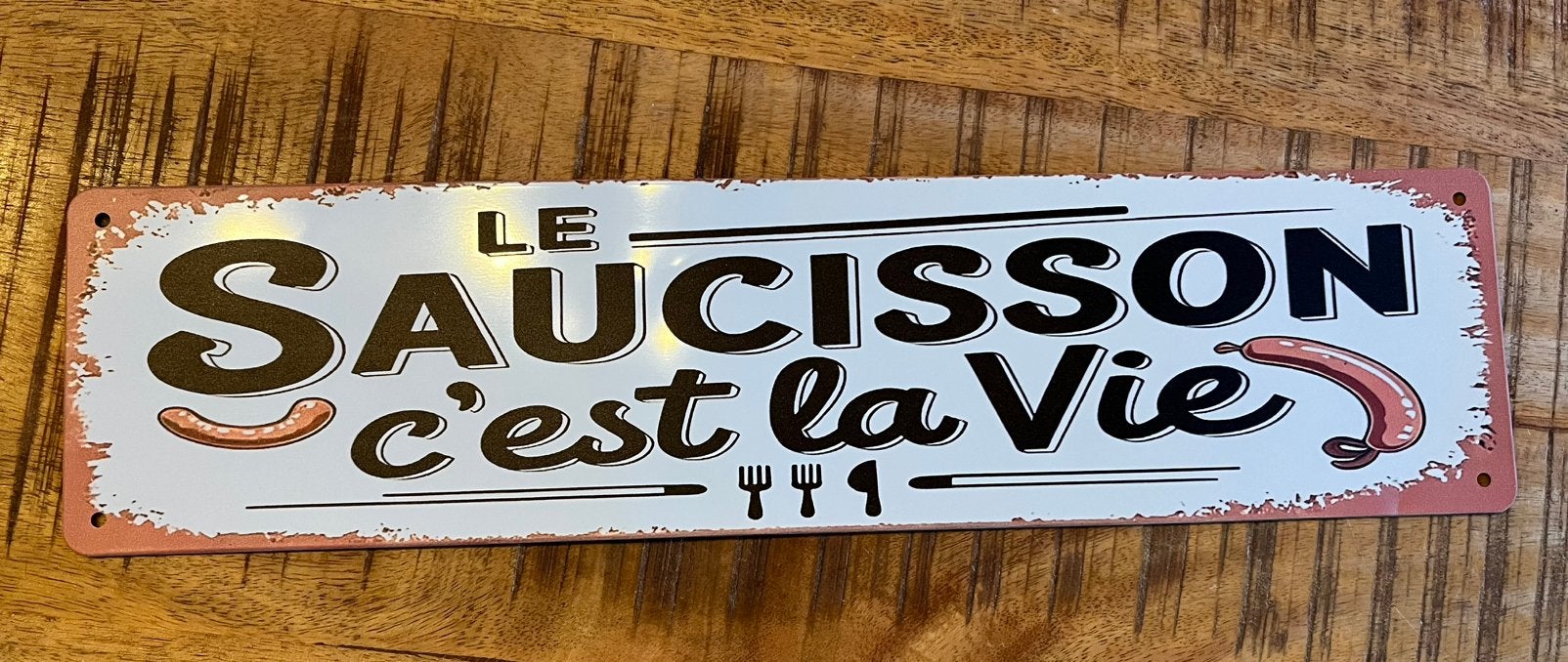 Plaque metallique saucisson, Collections, Enlèvement ou Envoi, Comme neuf