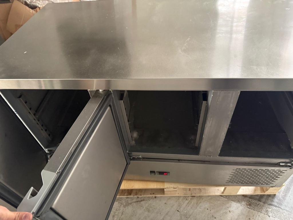 Tefcold gekoelde werkbank 3-deurs 138cm x 70cm, Zakelijke goederen, Ophalen, Gebruikt, Koelen en Vriezen