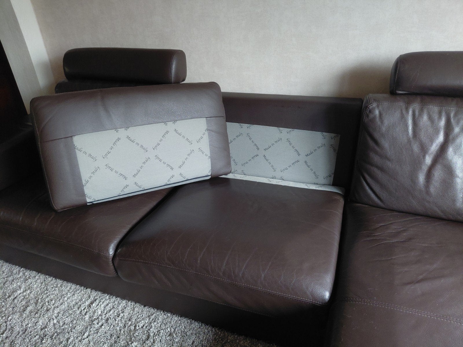 Leren longseat, Huis en Inrichting, Ophalen, Italiaans design, Leer, 75 tot 100 cm
