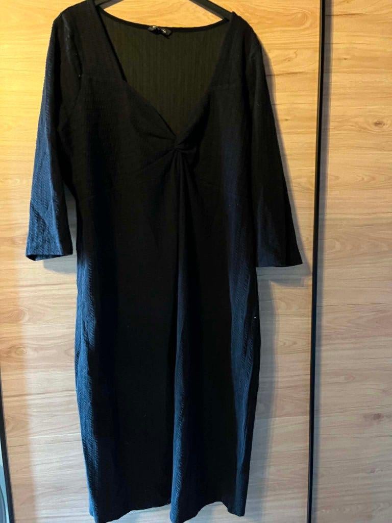 lang zwart kleed ms mode xxl 52, Ophalen of Verzenden, MS Mode, Gedragen, Jurk
