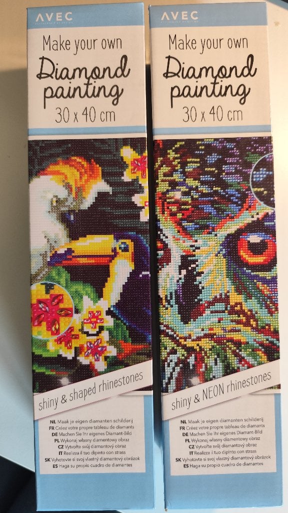 Diamond Painting – toekan en uil, Ophalen, Nieuw, Diamond painting