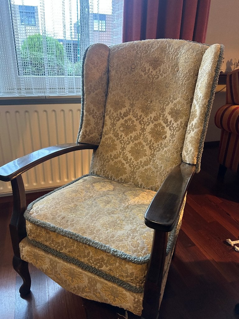 Mooie authenieke fauteuil, Ophalen, Gebruikt, Hout, Authentiek  engelse stijl
