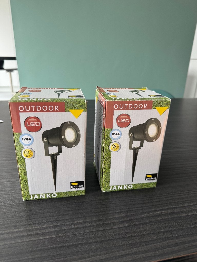 2 ledspots Janko outdoor, merk Brilliant, nieuw!, Tuin en Terras, Ophalen of Verzenden, Nieuw