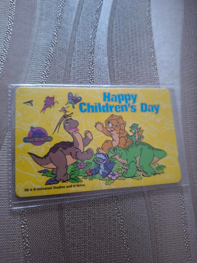 Happy childeren day telefoonkaart, Enlèvement