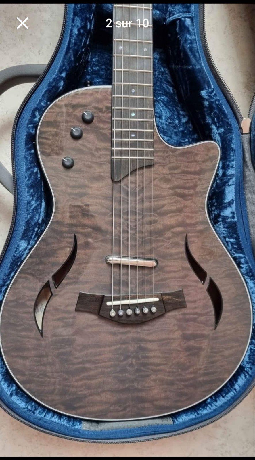 Guitare Taylor T5z LTD QMT/Sapele- shark gray, Enlèvement, Comme neuf, Autres marques