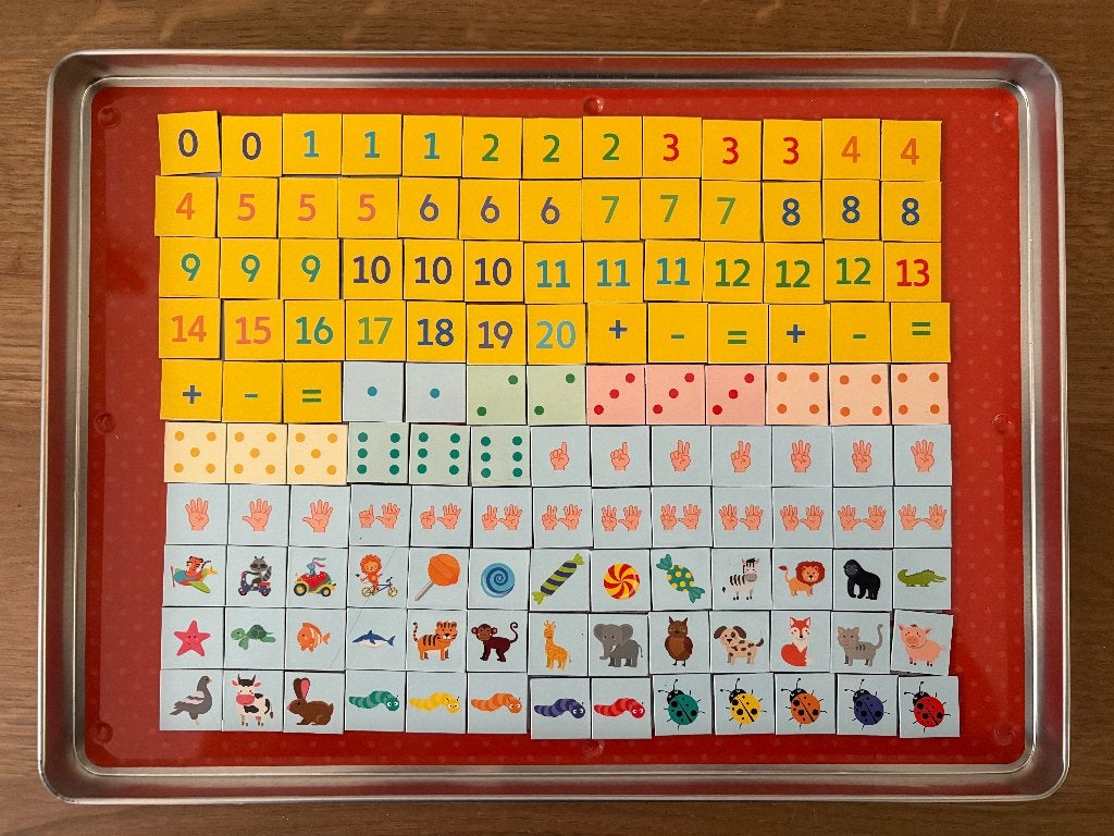 Calculatrice magnétique complète, 130 aimants, 4-7 ans, Enlèvement ou Envoi, Compter