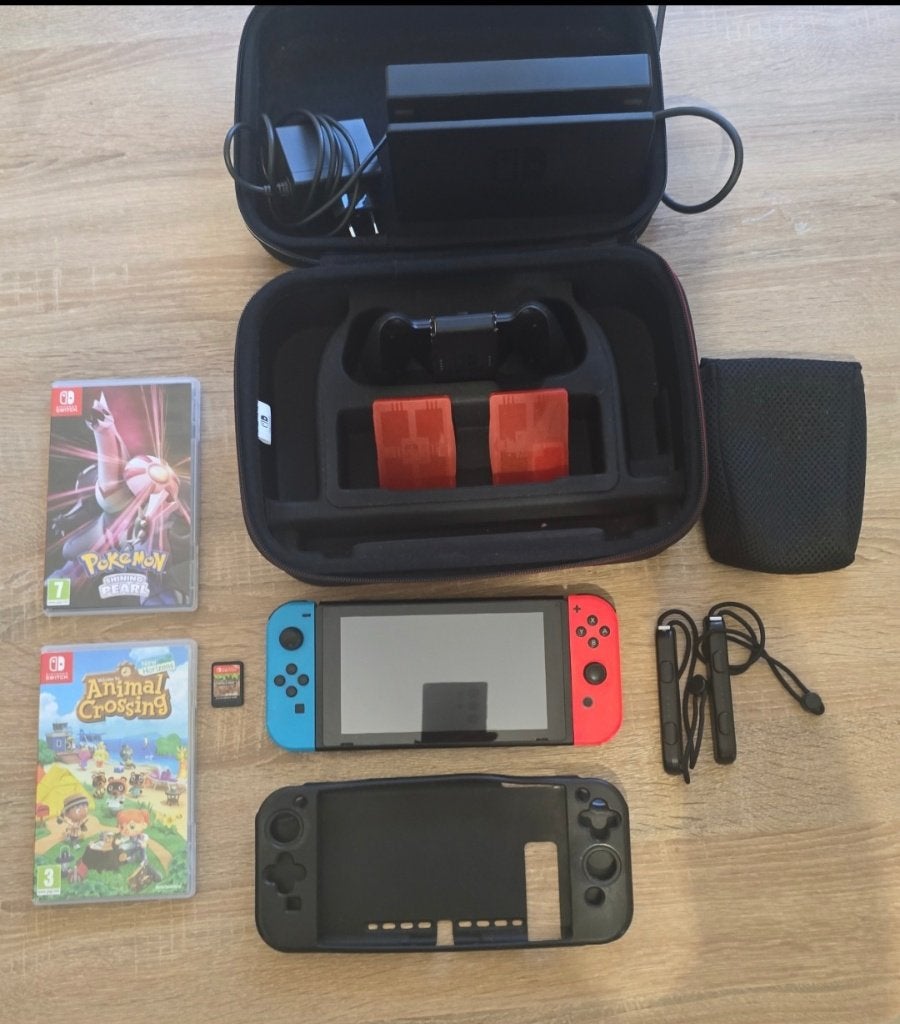 Nitendo Switch met toebehoren., Switch 2019 Upgrade, Met games, Ophalen of Verzenden, Zo goed als nieuw