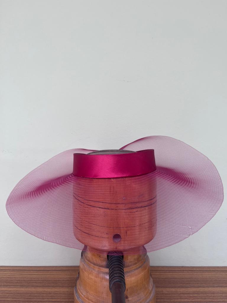 Hoofddeksel band wijnrood, Kleding | Dames, Ophalen of Verzenden, Zo goed als nieuw, 55 cm (S, 6⅞ inch) of minder, Hoed