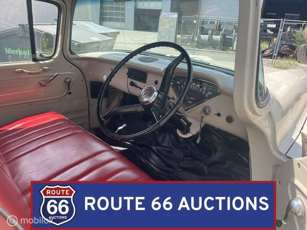 Chevrolet Apache 3100 | 1958 | Route 66 Auctions, Auto's, Chevrolet, Zwart, Bedrijf, Handgeschakeld