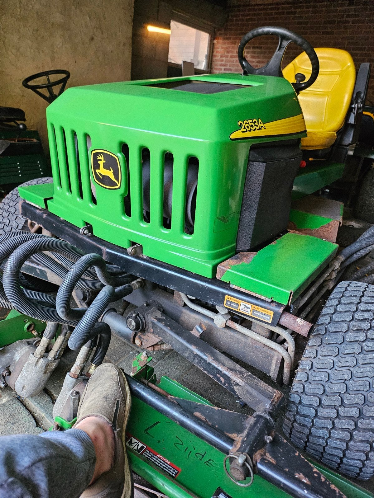 John deere kooimaaier drie wielaandrijving, Tuin en Terras, Zitmaaiers, Ophalen