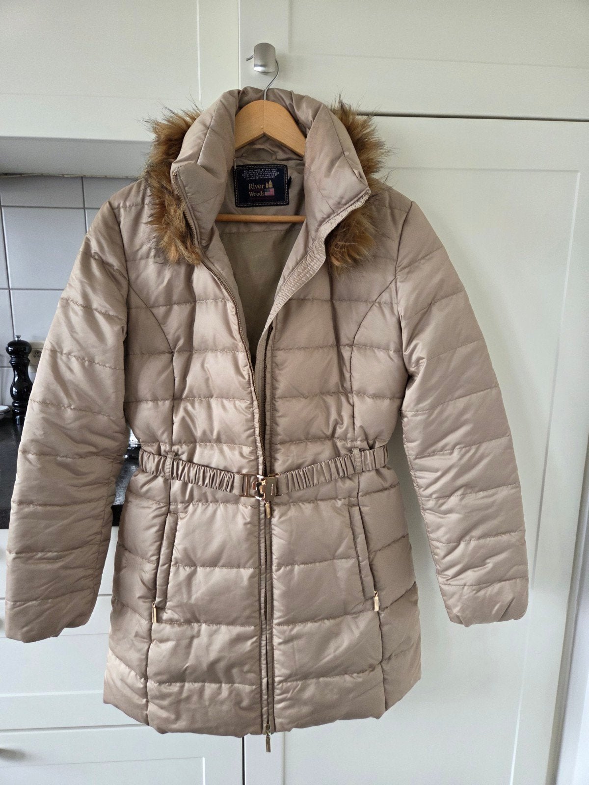 winterjas River Woods, Ophalen, Maat 42/44 (L), Beige