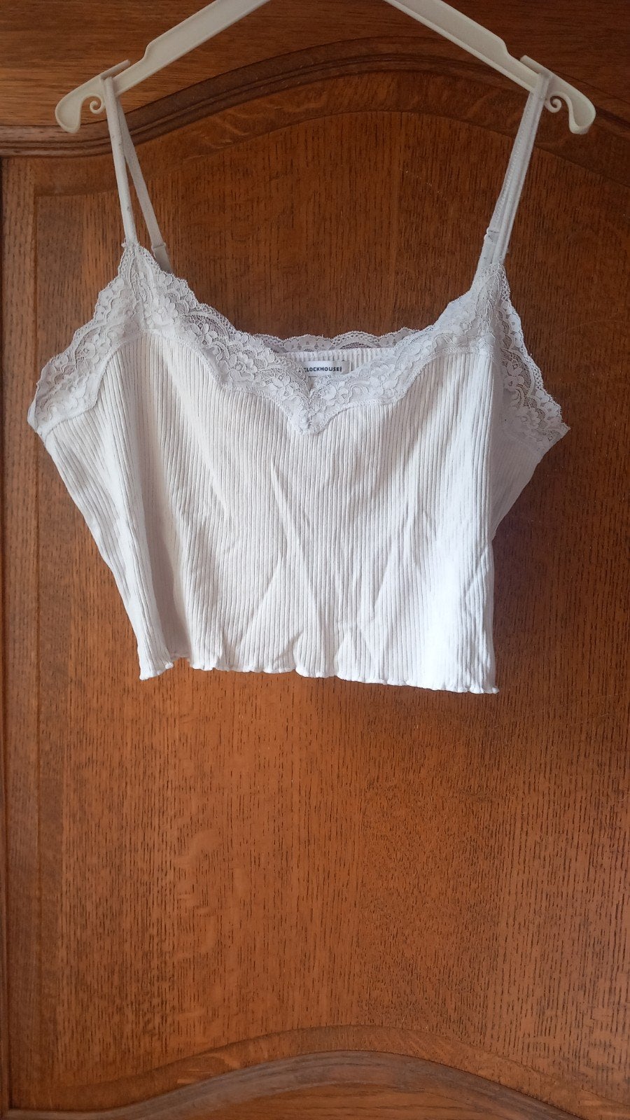 spaghetti topje , wit , C&A , maat M/L, Kleding | Dames, Topjes, Maat 38/40 (M), Wit, Clockhouse C&A, Ophalen of Verzenden