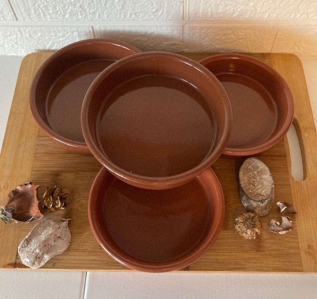 4x Authentieke Spaanse ovenpotjes  Cazuelas – New, Huis en Inrichting, Pot, Bus of Blik, Nieuw, Ophalen of Verzenden, Steen/keramiek
