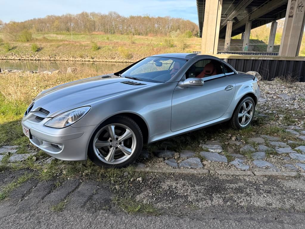 Mercedes slk200, Auto's, Automaat, Achterwielaandrijving, Zwart, Cabriolet