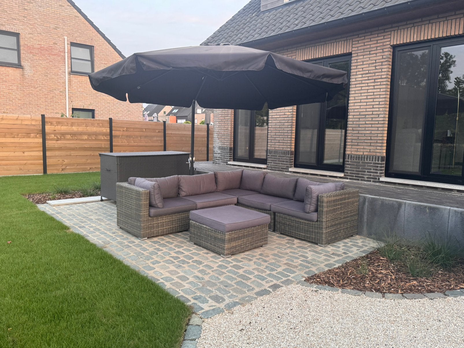 Loungehoek-complete set, Tuin en Terras, Tuinsets en Loungesets, Ophalen, Gebruikt
