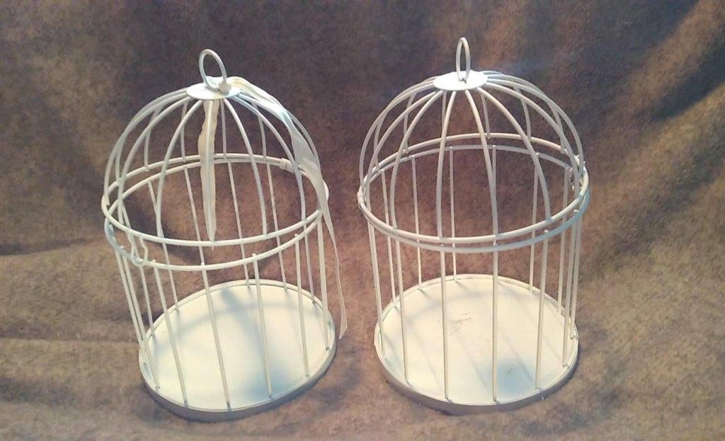 vogelkooitjes wit Per set van 2 stuks, Huis en Inrichting, Ophalen of Verzenden, Wit