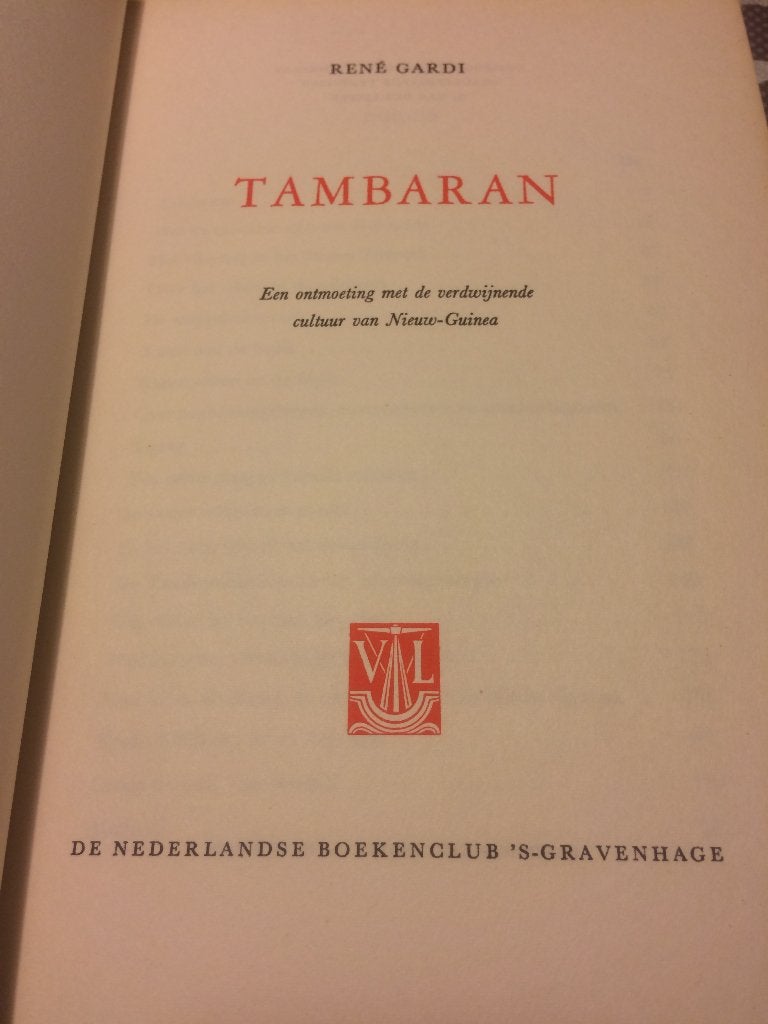 Tambaran - Rene Gardi, Boeken, Reisverhalen, Ophalen of Verzenden, Gelezen, Rene Gardi, Azië