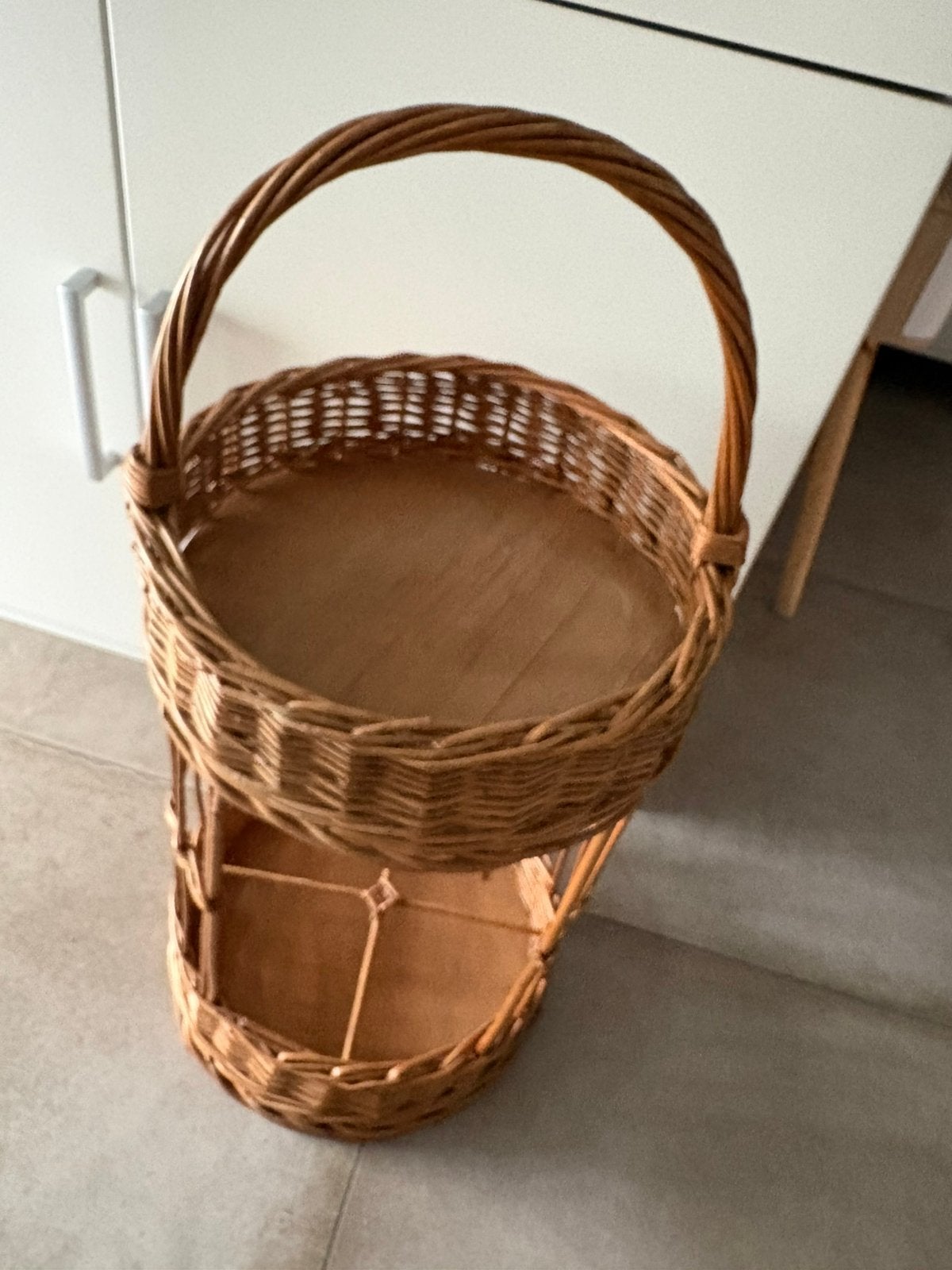 Ancien panier en osier pour bouteilles (72/31 cm), Enlèvement, Comme neuf, Panier