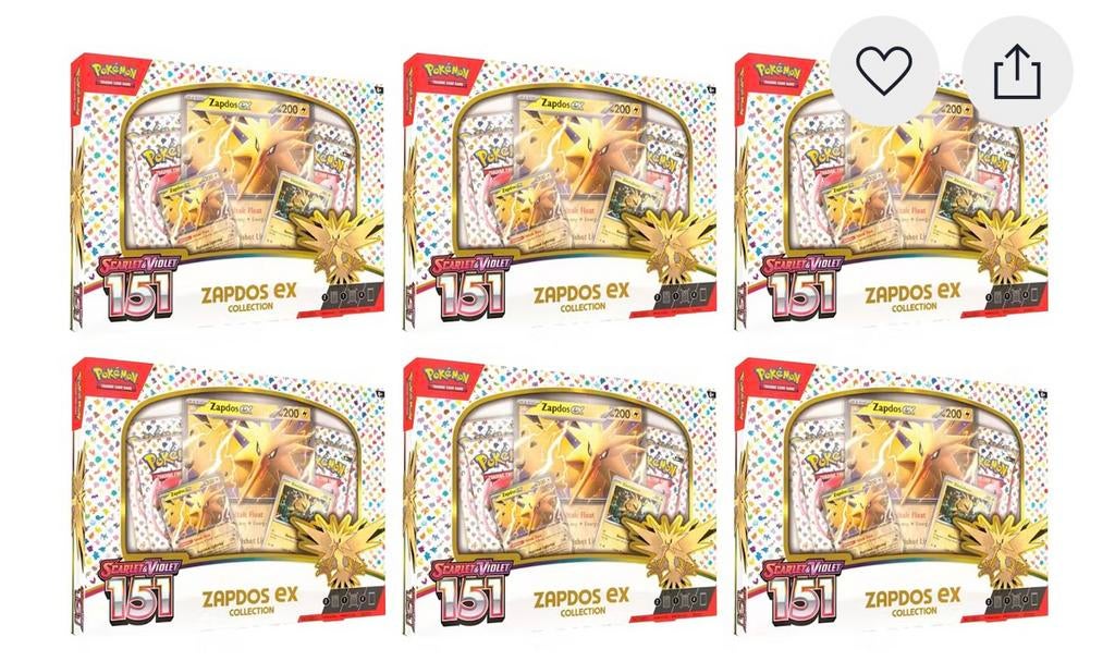 151 Zapdos ex Collection sealed case 6 pcs, Ophalen of Verzenden, Nieuw, Overige typen