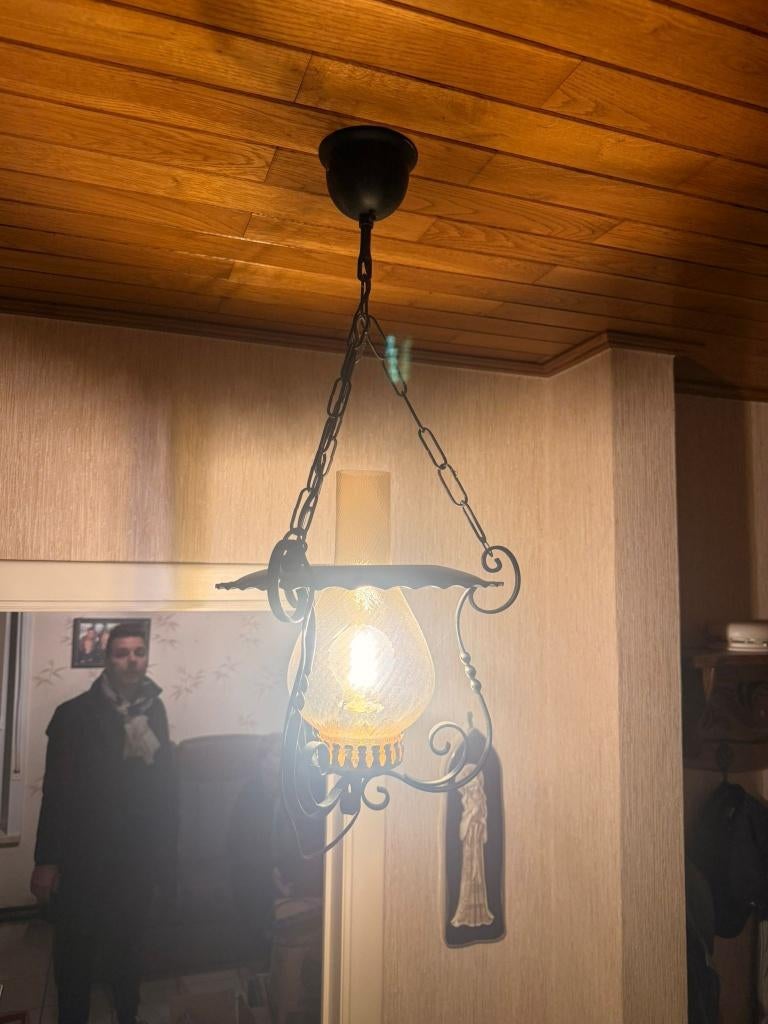 plafonnier, Maison & Meubles, Enlèvement, Utilisé, Verre, Klassiek