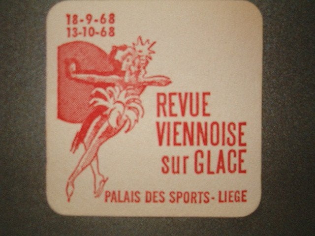 Tapis à bière Stella Artois 18 : R/F : 18-09-68 Liège, Enlèvement ou Envoi, Utilisé, Sous-bock, Stella Artois
