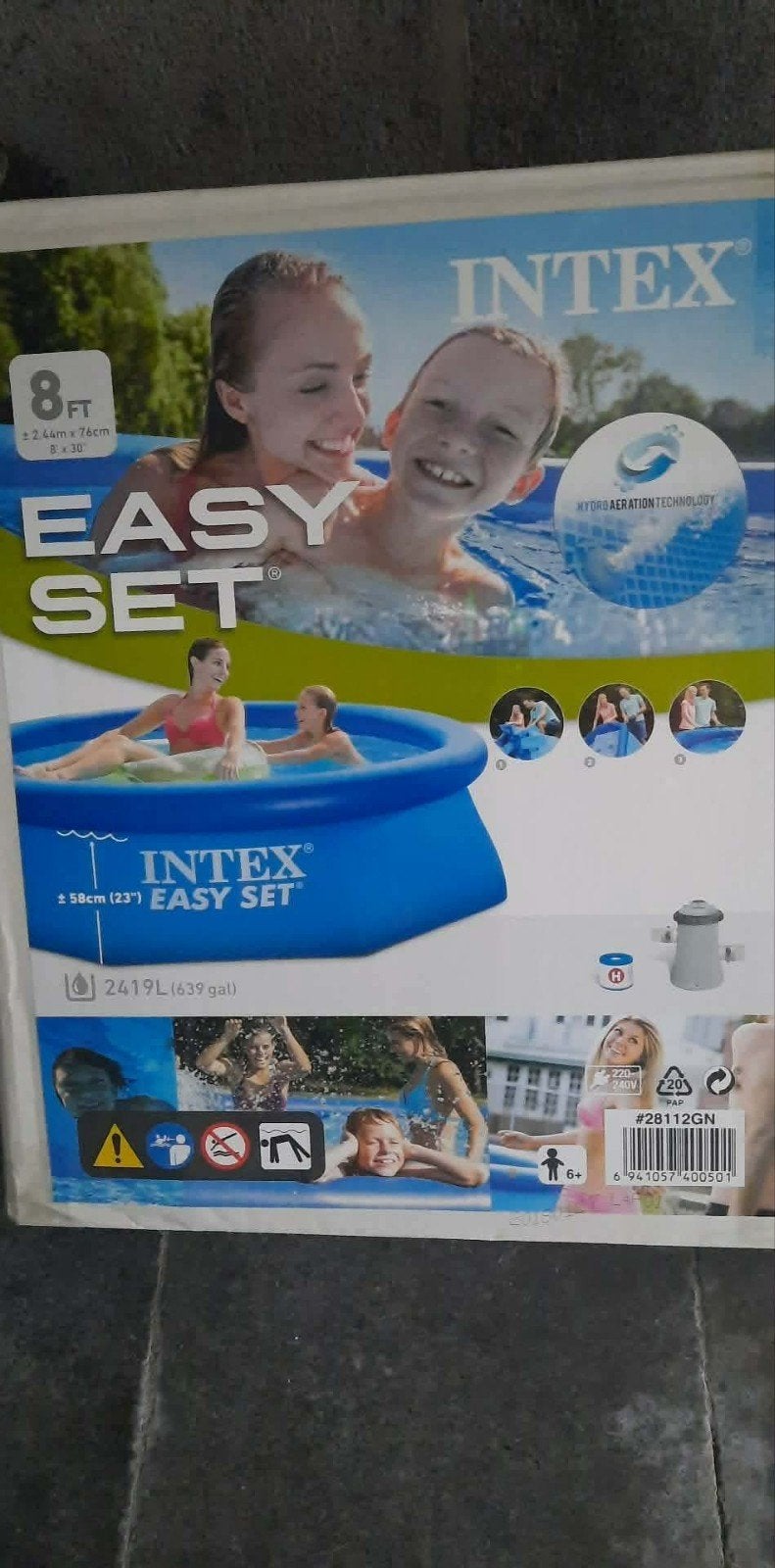 Piscine Intex avec pompe filtrante et bâche, Jardin & Terrasse, Enlèvement