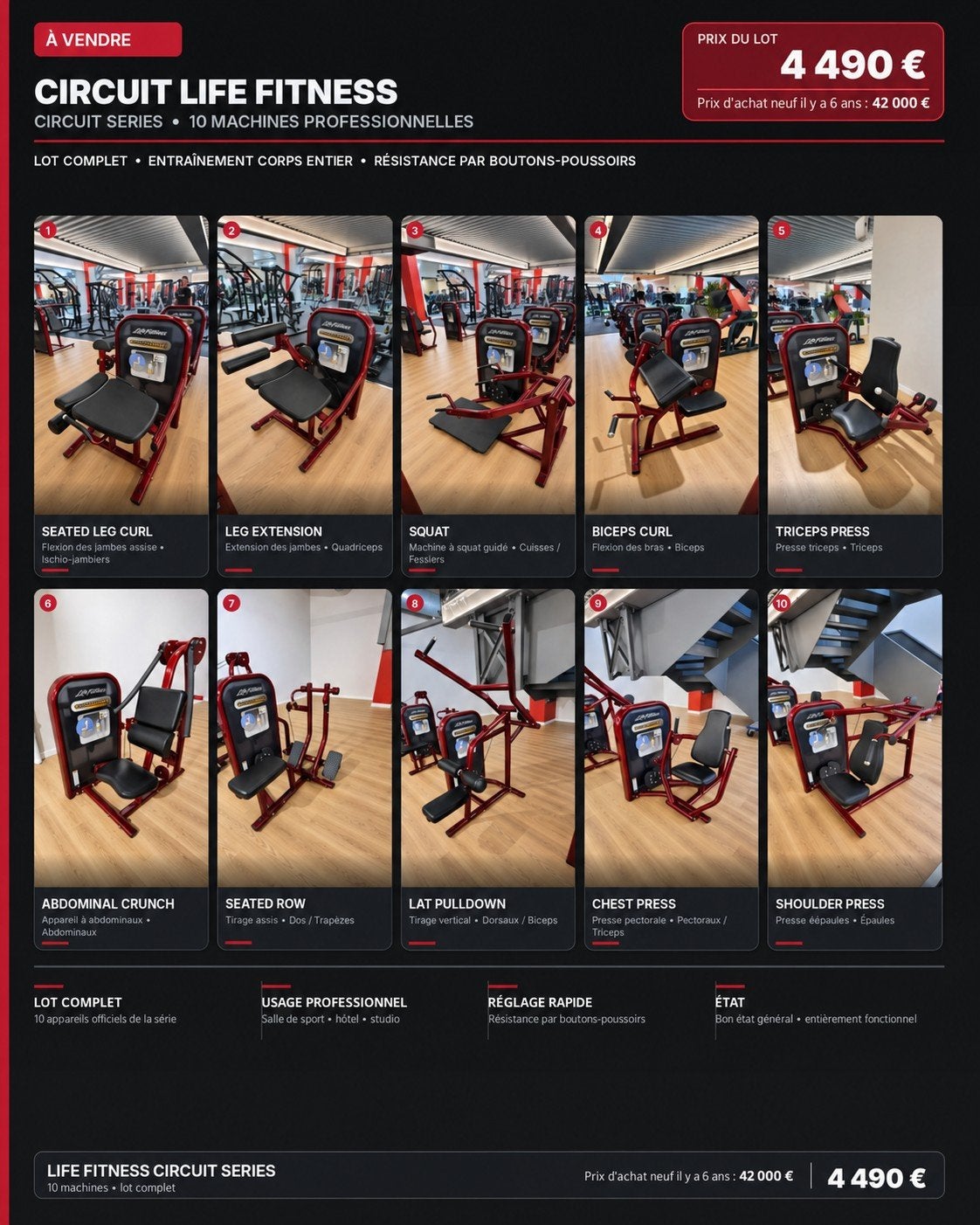 Life Fitness Circuit Series, Sport en Fitness, Ophalen, Gebruikt, Benen, Overige typen