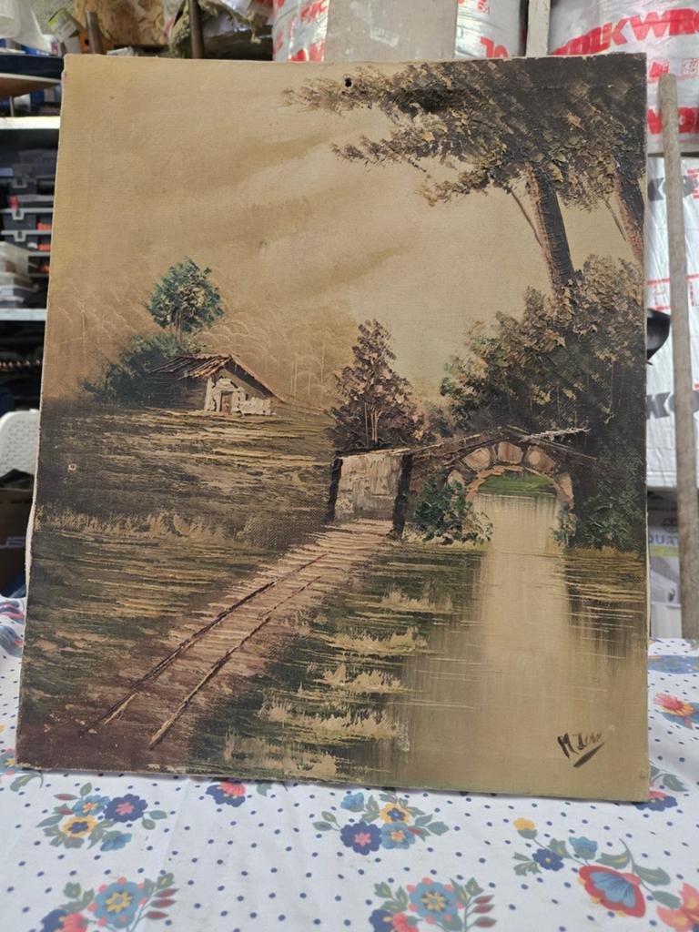 3 anciennes peintures signée
