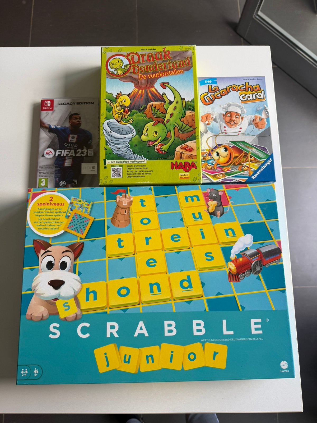 Scrabble junior draakdonderland la curcaracha, Ophalen of Verzenden, Zo goed als nieuw