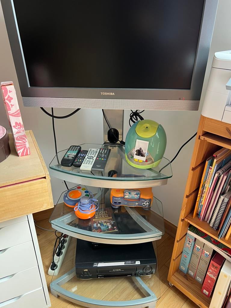 Meuble télévision ou ordinateur, Enlèvement, Comme neuf, Verre