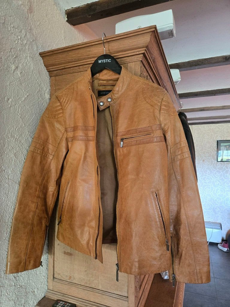 veste cuir moto, Enlèvement ou Envoi, Hommes, Manteau | cuir, Chevignon