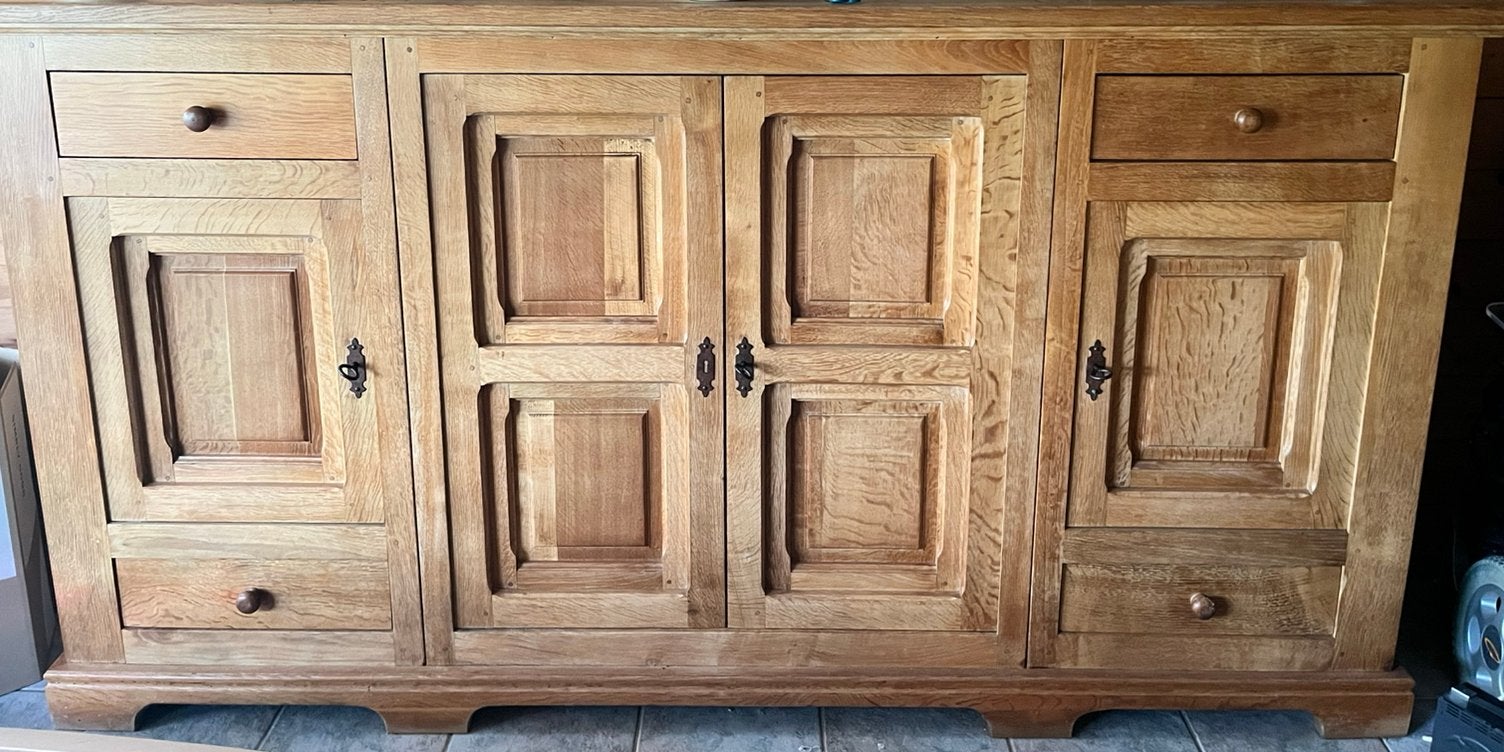 2 houten kasten in massieve eik, Ophalen, Gebruikt, Eikenhout, Met lade(s)