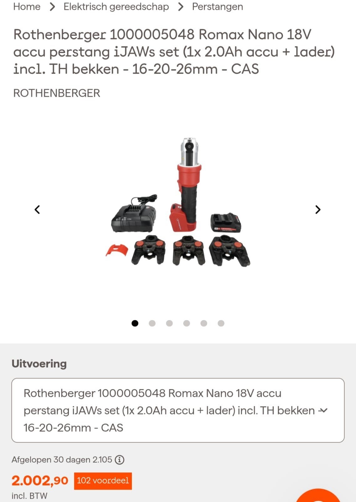 Rothenberger ROMAX COMPACT NAVO 18v, Ophalen