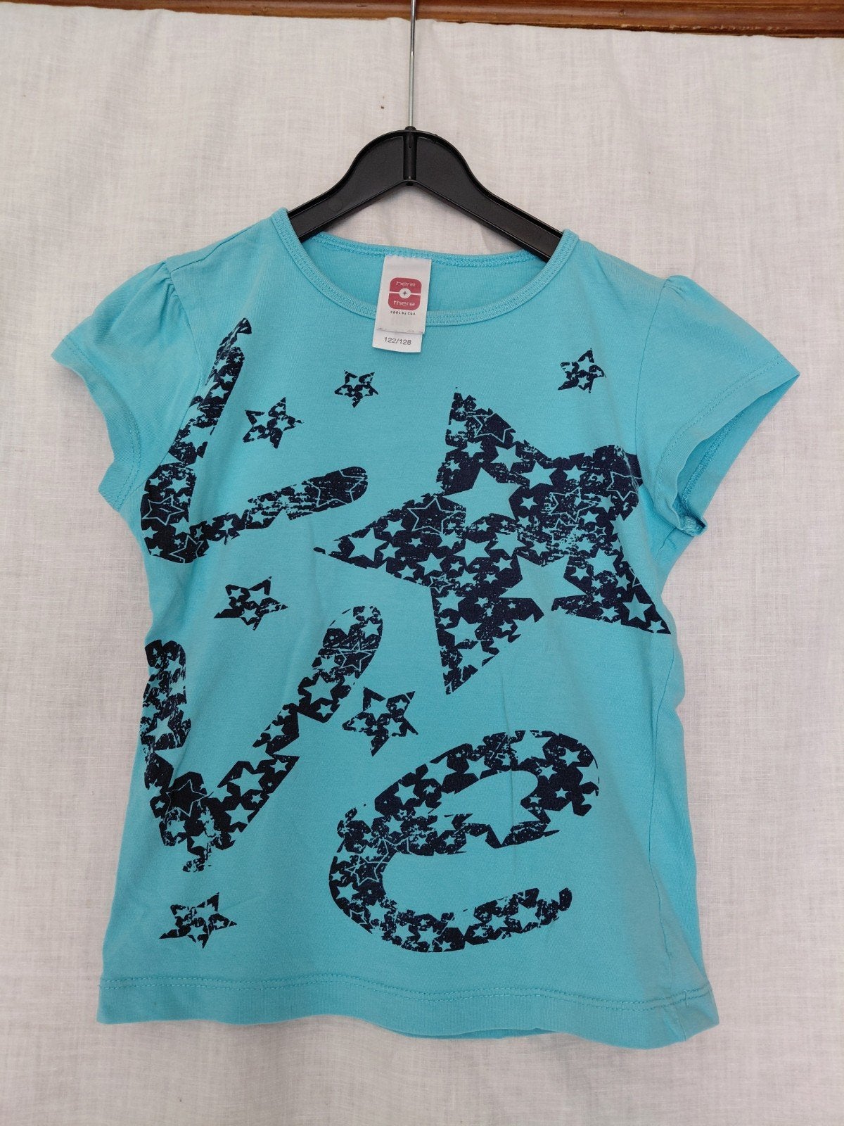 C&A 122 blauw t-shirt, Kinderen en Baby's, Kinderkleding | Maat 122, Ophalen of Verzenden
