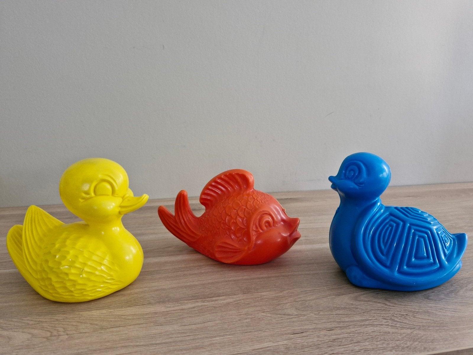 3 retro Bad-speelgoed figuren , Smoby , +- 15 cm, Ophalen of Verzenden, Overige typen