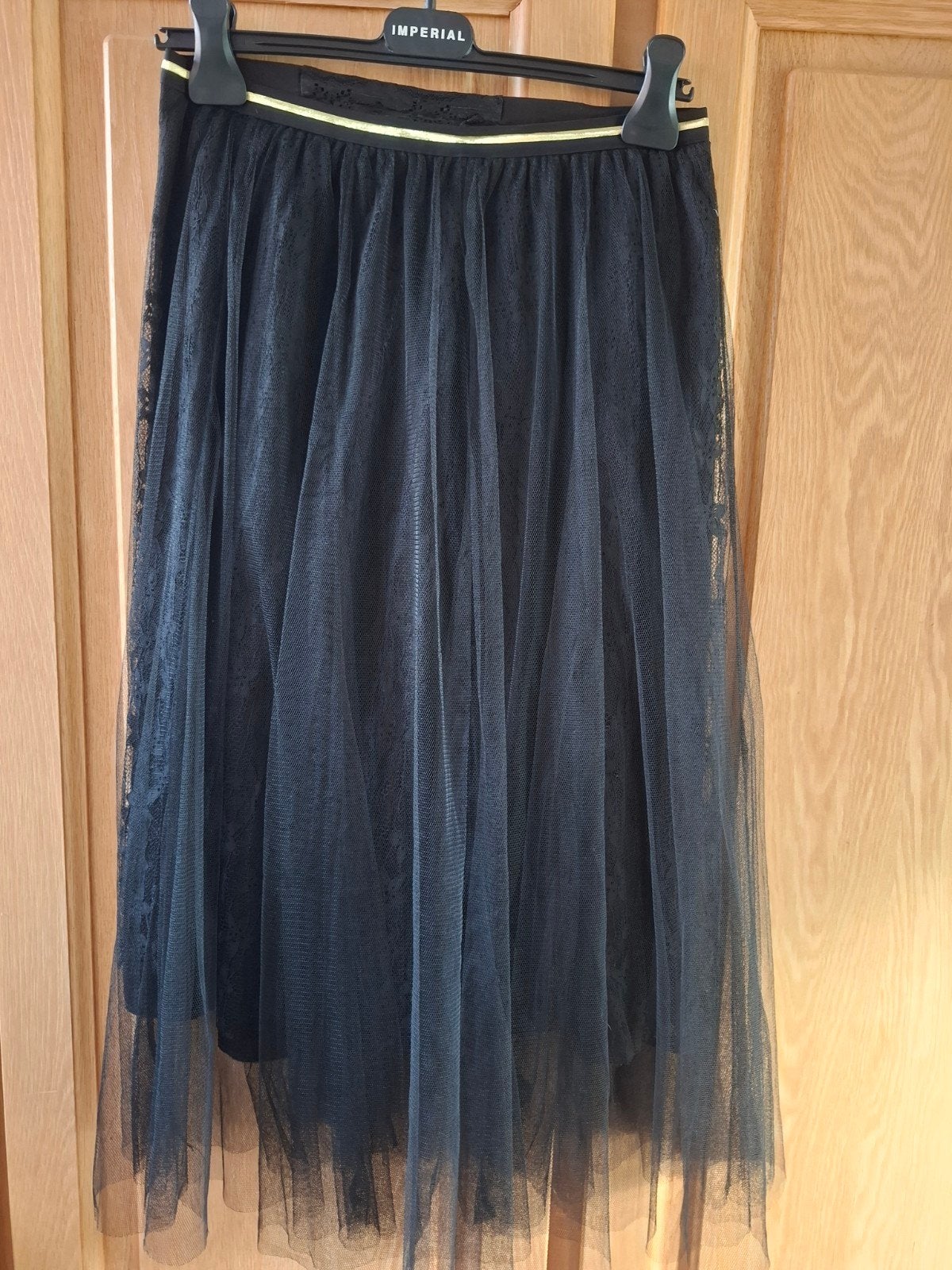 longue jupe tulle dentelle noir L, Taille 42/44 (L), Enlèvement ou Envoi, Comme neuf, Aikha