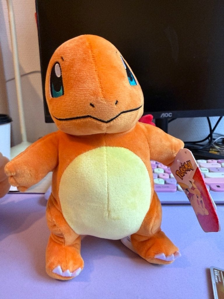 Peluche Pokemon Salameche 20 cm neuve avec etiquette, Oranje, Overige merken, Dinosaurus, Nieuw