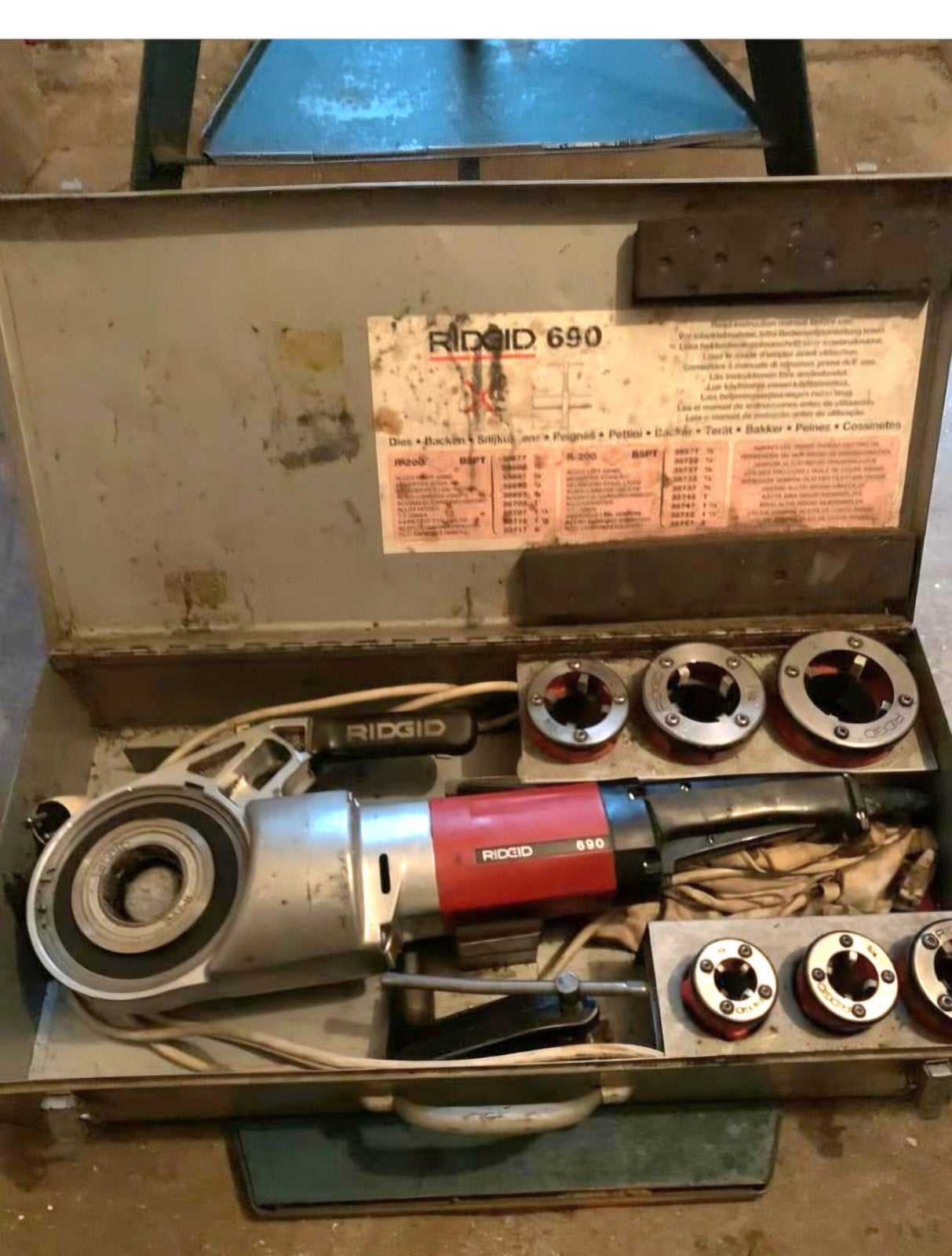 RIDGID 690-I elektrische draadsnijmachine, Doe-het-zelf en Bouw, Ophalen of Verzenden, Ridgid