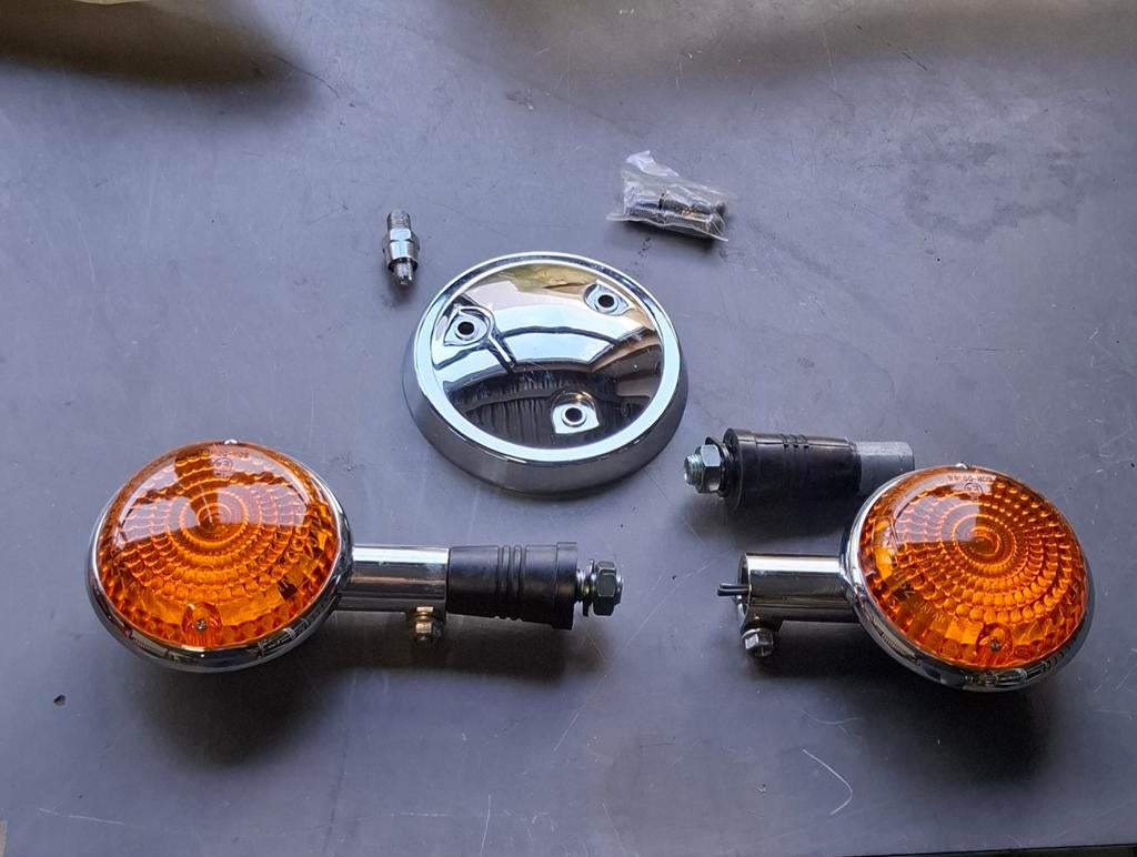 Yamaha dragstar 1100 knipperlichten en kapje onderdelen, Motoren, Ophalen of Verzenden
