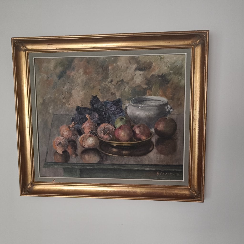 Stilleven van Cleyman, Signé, Peinture à l'huile, Enlèvement, Nature morte
