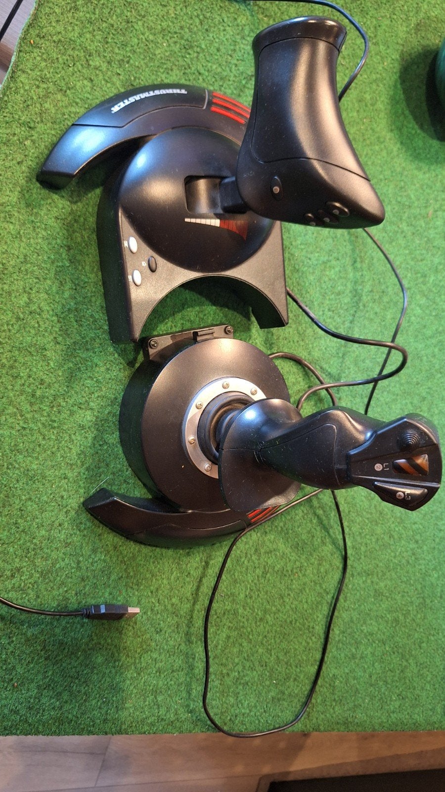 Thrustmaster joystick met throttle control, Computers en Software, Joysticks, Ophalen of Verzenden, Zo goed als nieuw, TCA & Thrustmaster