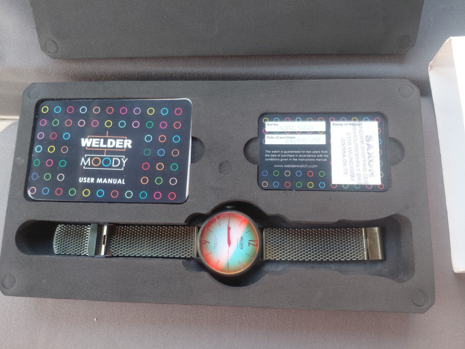 Stijlvol Welder Moody Horloge (Unisex) – Complete Set!, Enlèvement, État, Bleu