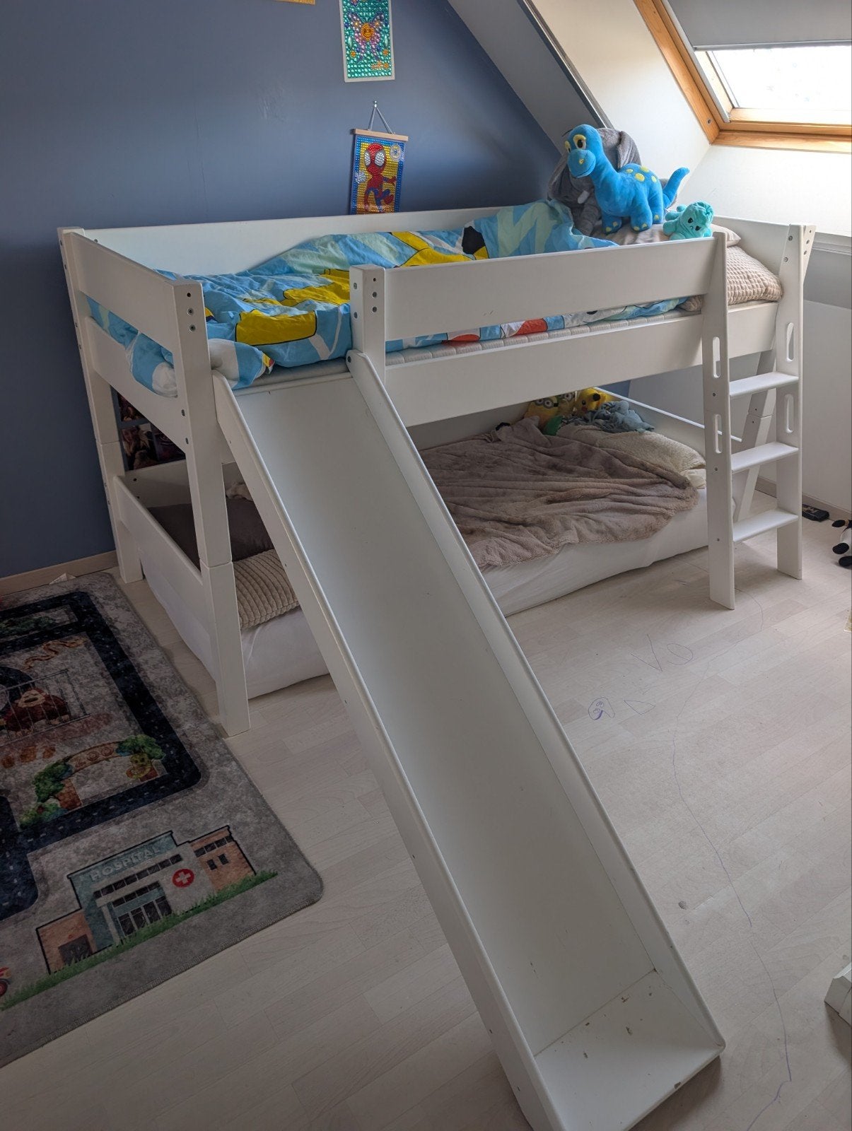 half hoogslaper met glijbaan, Ophalen, Gebruikt, Halfhoogslaper