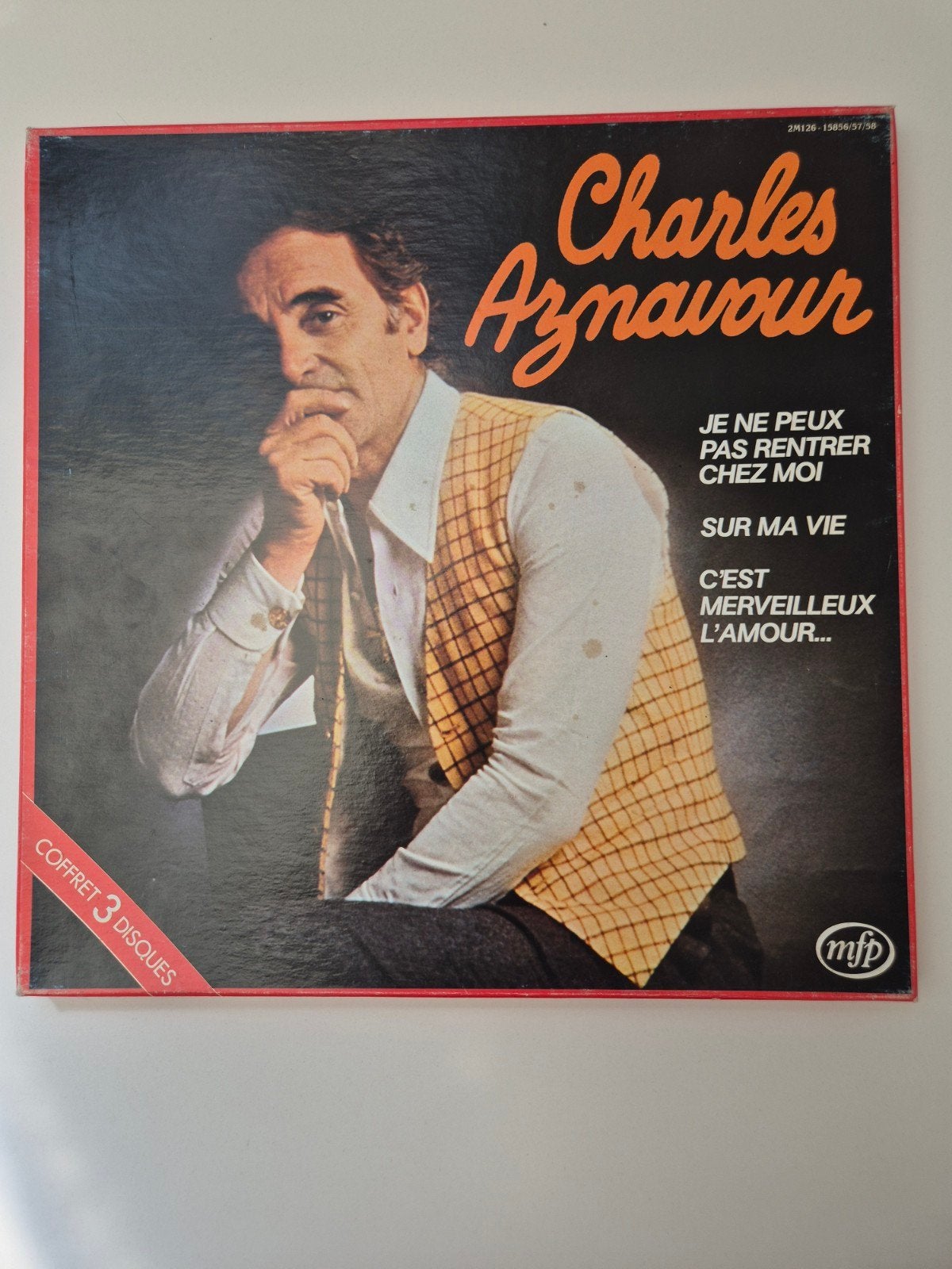Doos met 3 lp's Charles Aznavour, Ophalen of Verzenden
