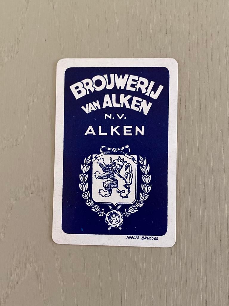 Oude speelkaart brouwerij CRISTAL ALKEN, Ophalen of Verzenden, Zo goed als nieuw, Speelkaart(en)